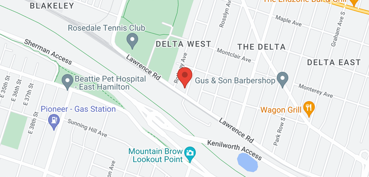 map of 228 Kensington Avenue S